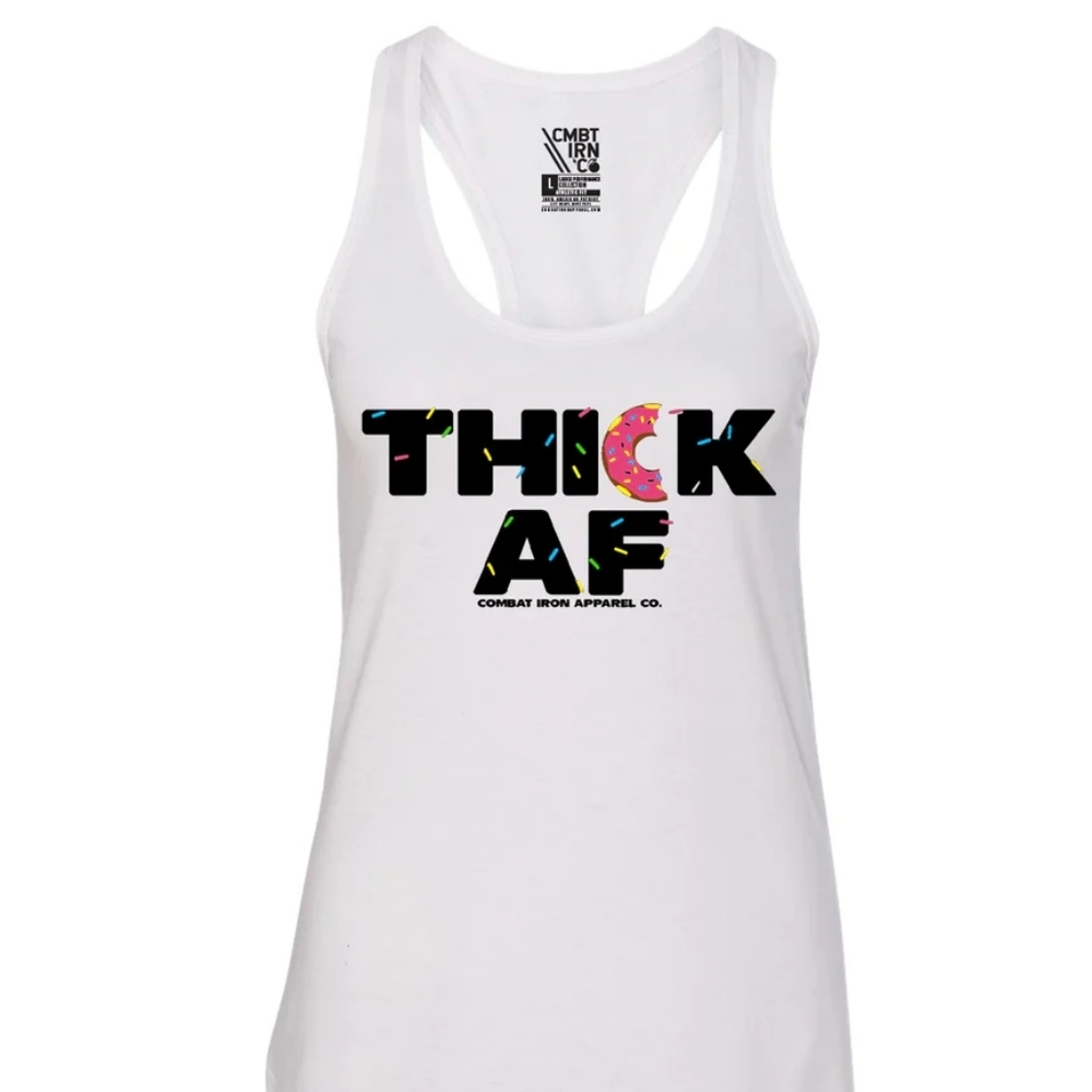 Women's "Thick AF" racerback tank
